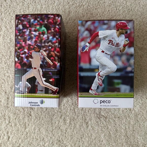 Lot of 2 Philadelphia Phillies Bobbleheads 2024 Bryson Stott & Trea Turner NIB - Picture 4 of 6